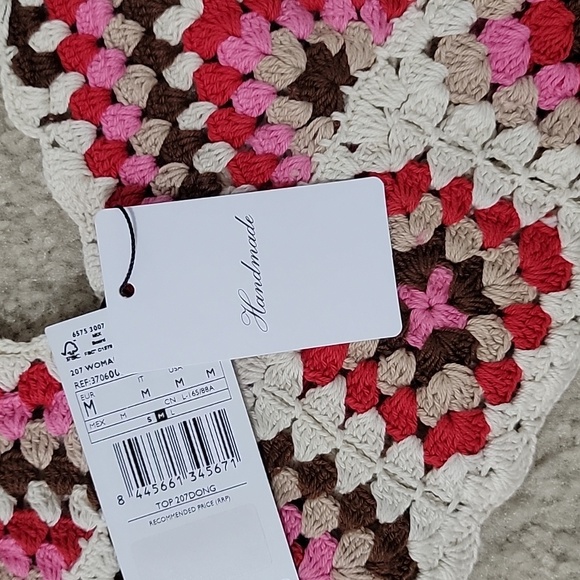 Mango handmade crochet top SZ M NWT - Picture 5 of 7